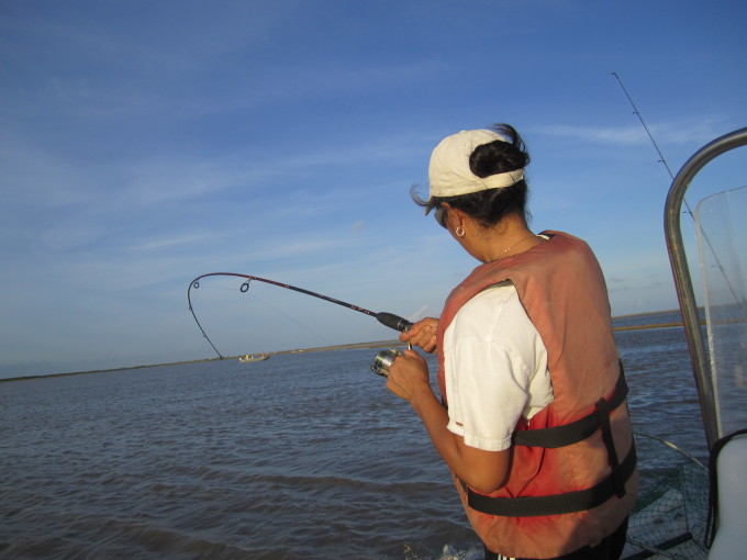 August fishing in Sargent, Texas heating up